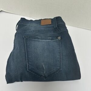 Judy Blue Mid-Rise Skinny Fit Dark Wash Jean Non Distressed Sz 15/32 Style#82485